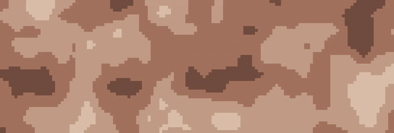 Amostra do digital de deserto cearense: blocos quadrados em tons de areia e marrom com nuance rosada
